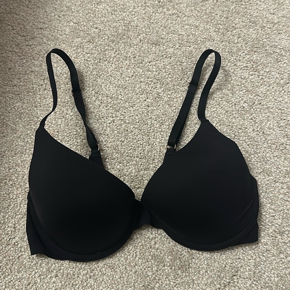 BNOWT aerie real me full coverage light push up bra black